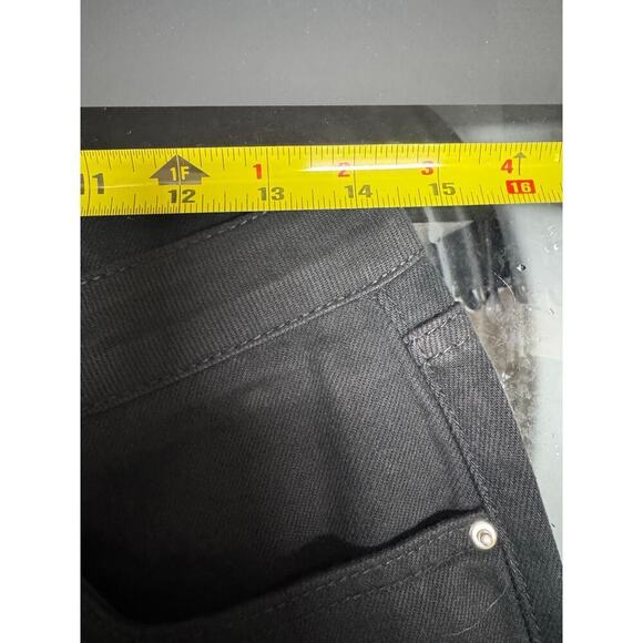 WeWoreWhat Black Denim Pants with Brown Fur Cuffs Size 28 New With Tags - Picture 5 of 6